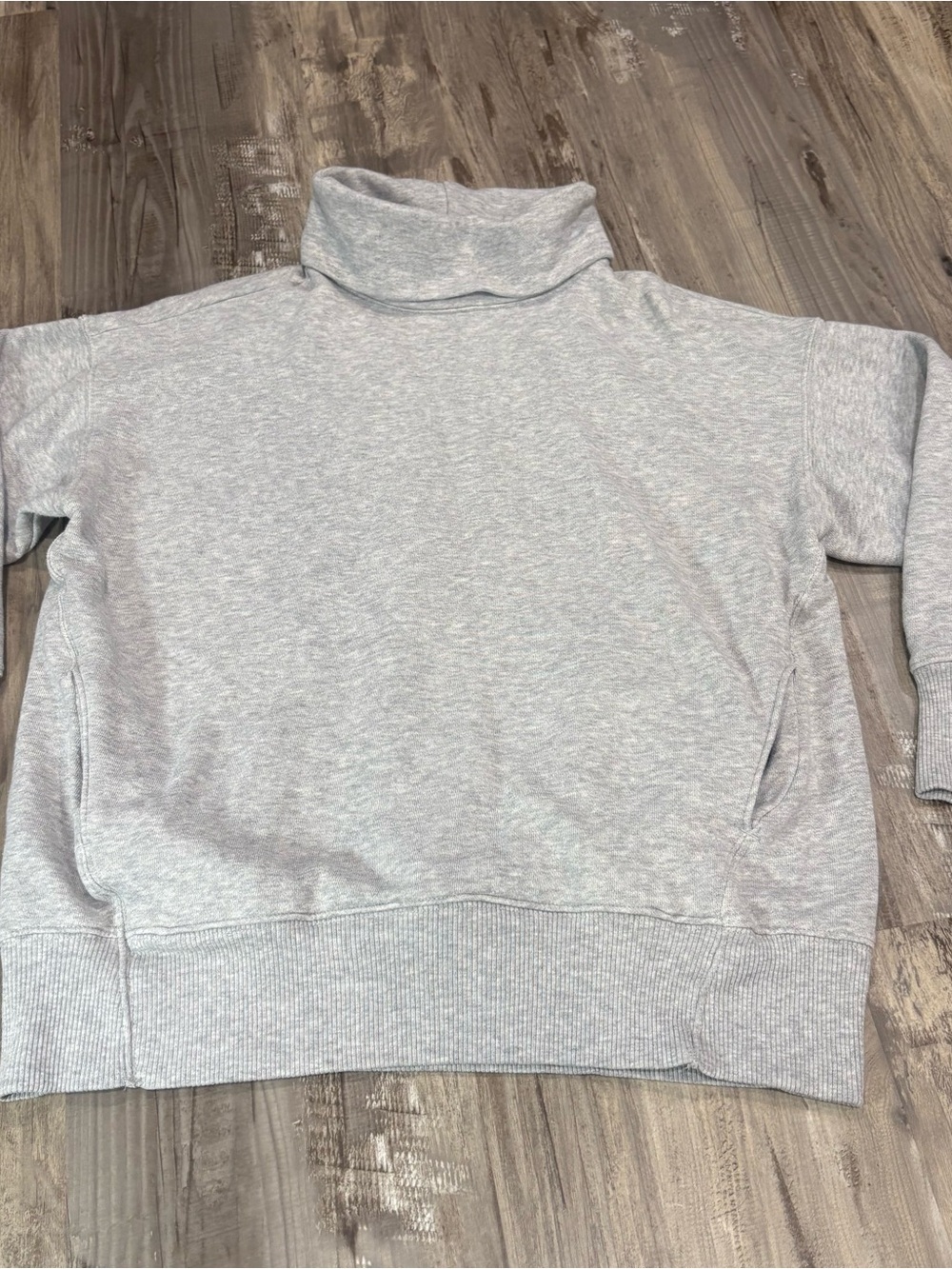 Aerie Women’s Gray Cowl Neck Pullover Sweatshirt SZ XS Oversized Soft Cozy